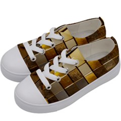 Golden Mosaic Tiles  Kids  Low Top Canvas Sneakers by essentialimage