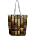 Golden Mosaic Tiles  Full Print Rope Handle Tote (Small) View2