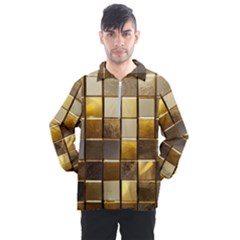 Golden Mosaic Tiles  Men s Half Zip Pullover