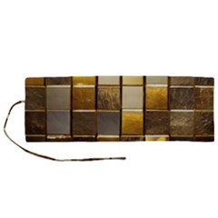 Golden Mosaic Tiles  Roll Up Canvas Pencil Holder (m) by essentialimage