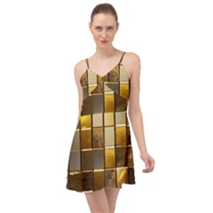 Golden Mosaic Tiles  Summer Time Chiffon Dress by essentialimage