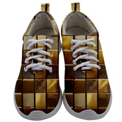 Golden Mosaic Tiles  Mens Athletic Shoes by essentialimage