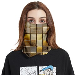 Golden Mosaic Tiles  Face Covering Bandana (two Sides) by essentialimage