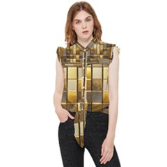 Golden Mosaic Tiles  Frill Detail Shirt by essentialimage