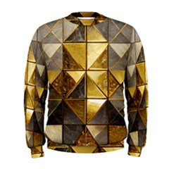 Golden Mosaic Tiles  Men s Sweatshirt