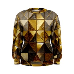 Golden Mosaic Tiles  Women s Sweatshirt by essentialimage365