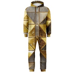 Golden Mosaic Tiles  Hooded Jumpsuit (men) by essentialimage365