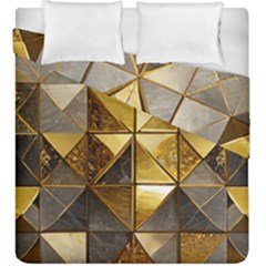 Golden Mosaic Tiles  Duvet Cover Double Side (king Size) by essentialimage365