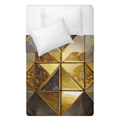 Golden Mosaic Tiles  Duvet Cover Double Side (single Size) by essentialimage365