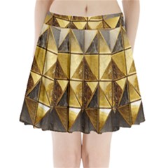 Golden Mosaic Tiles  Pleated Mini Skirt by essentialimage365