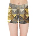 Golden Mosaic Tiles  Kids  Sports Shorts View1