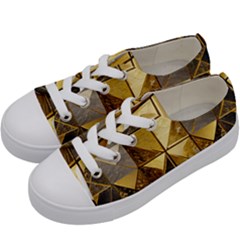 Golden Mosaic Tiles  Kids  Low Top Canvas Sneakers by essentialimage365