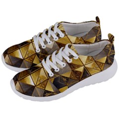 Golden Mosaic Tiles  Men s Lightweight Sports Shoes by essentialimage365