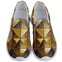 Golden Mosaic Tiles  Men s Lightweight Slip Ons by essentialimage365