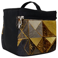 Golden Mosaic Tiles  Make Up Travel Bag (big) by essentialimage365