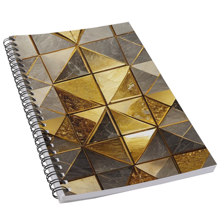 Golden Mosaic Tiles  5.5  x 8.5  Notebook