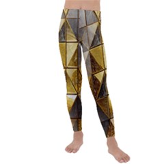 Golden Mosaic Tiles  Kids  Lightweight Velour Leggings by essentialimage365