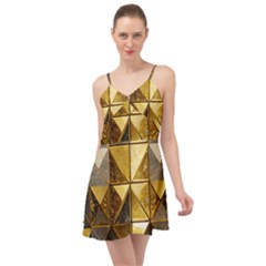 Golden Mosaic Tiles  Summer Time Chiffon Dress by essentialimage365