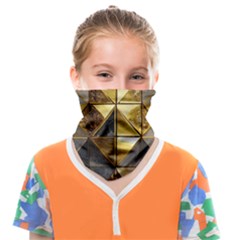 Golden Mosaic Tiles  Face Covering Bandana (kids) by essentialimage365