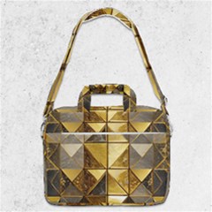 Golden Mosaic Tiles  Macbook Pro 13  Shoulder Laptop Bag  by essentialimage365