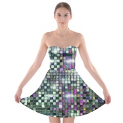 Disco Mosaic Magic Strapless Bra Top Dress by essentialimage365