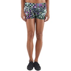 Disco Mosaic Magic Yoga Shorts by essentialimage365