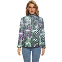 Disco Mosaic Magic Women s Puffer Bubble Jacket Coat View1