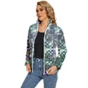 Disco Mosaic Magic Women s Puffer Bubble Jacket Coat View2