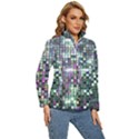 Disco Mosaic Magic Women s Puffer Bubble Jacket Coat View3