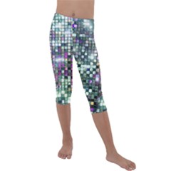 Disco Mosaic Magic Kids  Lightweight Velour Capri Leggings  by essentialimage365