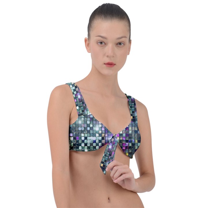 Disco Mosaic Magic Front Tie Bikini Top