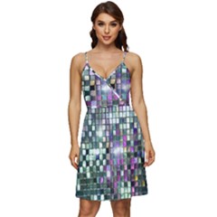 Disco Mosaic Magic V-neck Pocket Summer Dress  by essentialimage365