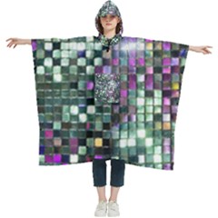 Disco Mosaic Magic Women s Hooded Rain Ponchos by essentialimage365