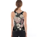 Elegant Seamless Pattern Blush Toned Rustic Flowers Women s Basic Tank Top View2