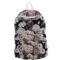 Elegant Seamless Pattern Blush Toned Rustic Flowers Foldable Lightweight Backpack by Hannah976