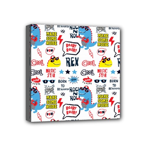 Monster Cool Seamless Pattern Mini Canvas 4  X 4  (stretched)