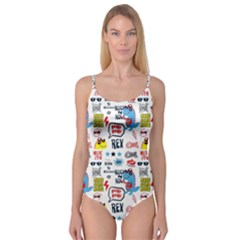 Monster Cool Seamless Pattern Camisole Leotard  by Hannah976