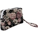 Elegant Seamless Pattern Blush Toned Rustic Flowers Wristlet Pouch Bag (Small) View2