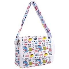 Monster Cool Seamless Pattern Courier Bag by Hannah976