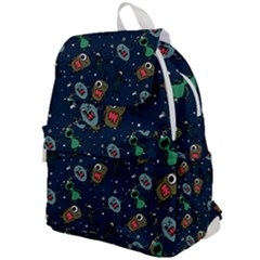 Monster Alien Pattern Seamless Background Top Flap Backpack by Hannah976