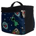 Monster Alien Pattern Seamless Background Make Up Travel Bag (Small) View2