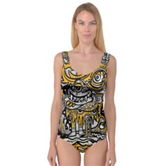 Crazy Abstract Doodle Social Doodle Drawing Style Princess Tank Leotard  by Hannah976