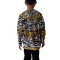 Crazy Abstract Doodle Social Doodle Drawing Style Kids  Hooded Windbreaker View2