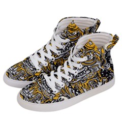 Crazy Abstract Doodle Social Doodle Drawing Style Men s Hi-top Skate Sneakers by Hannah976