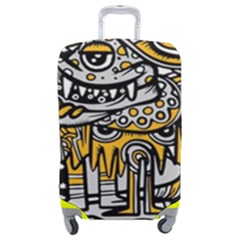 Crazy Abstract Doodle Social Doodle Drawing Style Luggage Cover (medium) by Hannah976