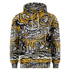 Crazy Abstract Doodle Social Doodle Drawing Style Men s Overhead Hoodie by Hannah976