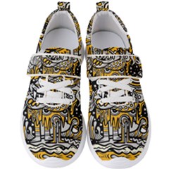 Crazy Abstract Doodle Social Doodle Drawing Style Men s Velcro Strap Shoes by Hannah976