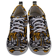 Crazy Abstract Doodle Social Doodle Drawing Style Mens Athletic Shoes by Hannah976