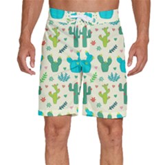 Outer Space Seamless Background Men s Beach Shorts by Hannah976