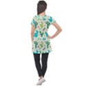 Space Patterns Puff Sleeve Tunic Top View2